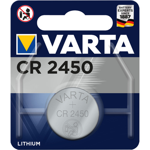 VARTA Lithium Knopfzelle CR2450 Silber