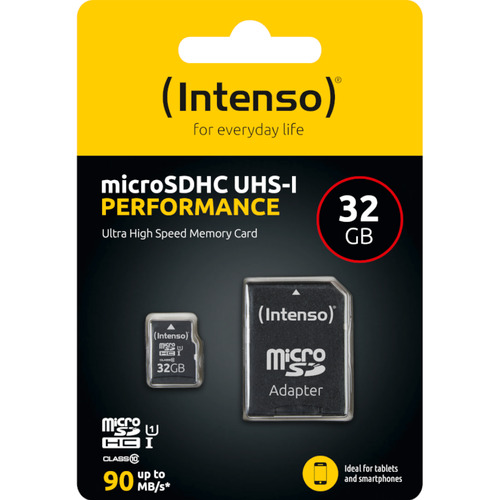 Intenso microSD Card UHS-I 32GB SDHC Performance Schwarz