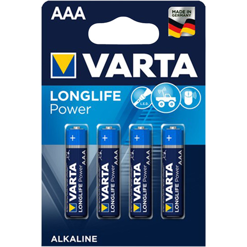 VARTA Longlife Power LR03/AAA 1,5 V, 4 Stk. Blister Blau